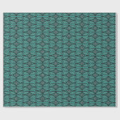 Georgette Hexagon - Turquoise Cadeaupapier (Vlak)