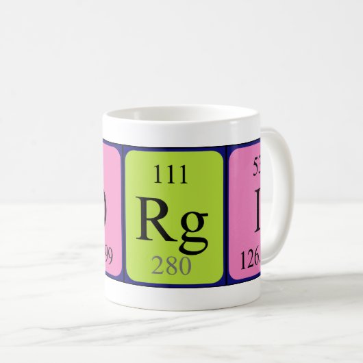 Georgi periodieke lijstnaam mok (Voorkant rechts)