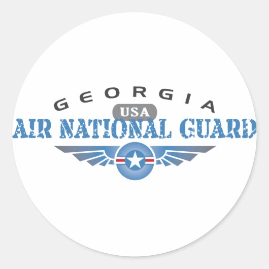 Georgia Air National Guard Ronde Sticker (Voorkant)