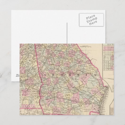 Georgia, Alabama Briefkaart (Voorkant / Achterkant)