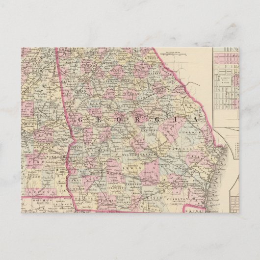Georgia, Alabama Briefkaart (Voorkant)
