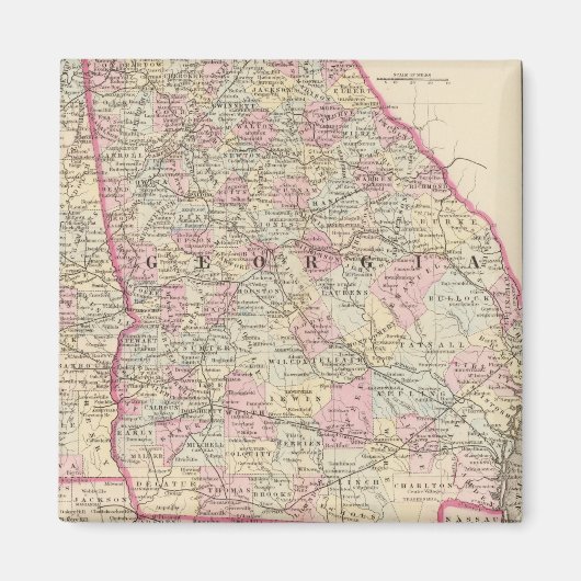 Georgia, Alabama Magneet (Voorkant)