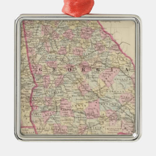 Georgia, Alabama Metalen Ornament