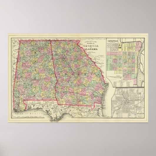 Georgia, Alabama Poster (Voorkant)