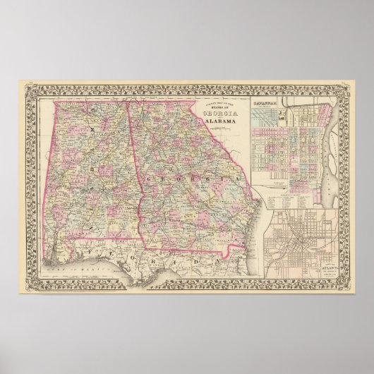 Georgia, Alabama Poster (Voorkant)