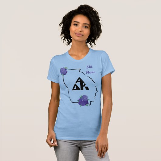 Georgia Alpha Delta Kappa Tshirt Casual met naam (Voorkant volledig)
