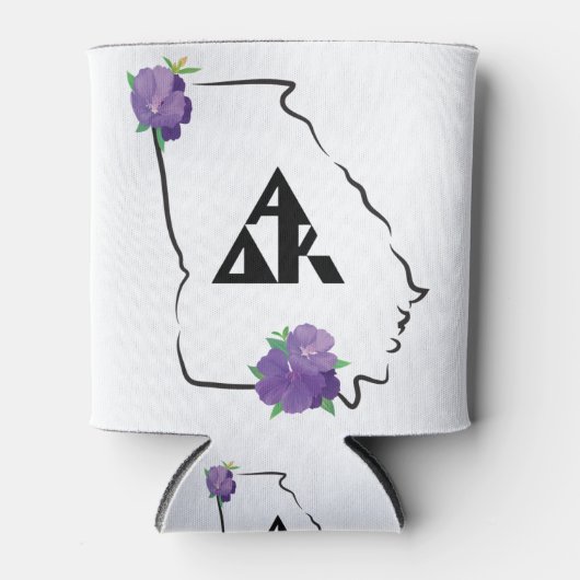Georgia Alpha Delta Kappa zwarte driehoek logo Blikjeskoeler (Voorkant)