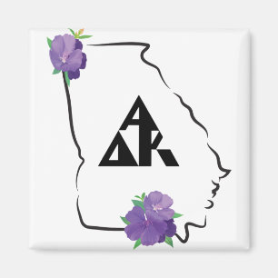 Georgia Alpha Delta Kappa zwarte driehoek logo Magneet