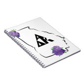 Georgia Alpha Delta Kappa zwarte driehoek logo Notitieboek (Rechterzijde)