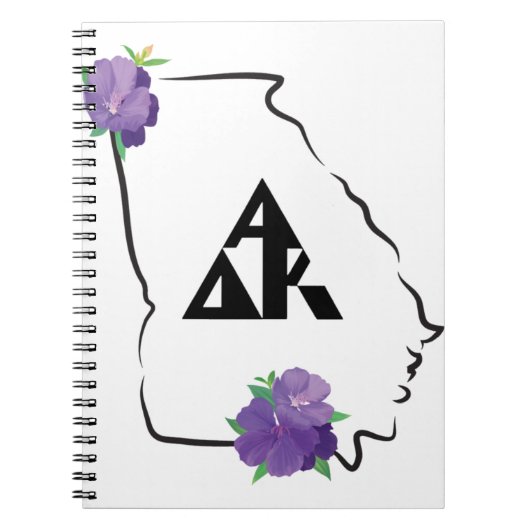 Georgia Alpha Delta Kappa zwarte driehoek logo Notitieboek (Voorkant)