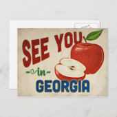 Georgia Apple - Vintage Travel Briefkaart (Voorkant / Achterkant)