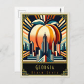 Georgia | Art. Deco Briefkaart (Voorkant / Achterkant)