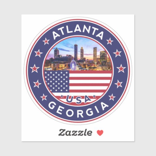 Georgia, Atlanta Sticker (Vel)