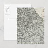 Georgia Atlas Map Briefkaart (Voorkant / Achterkant)