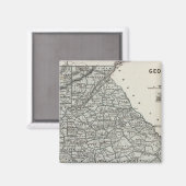 Georgia Atlas Map Magneet (Voorkant / Achterkant)