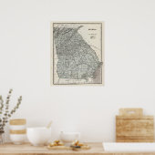 Georgia Atlas Map Poster (Keuken)