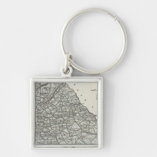 Georgia Atlas Map Sleutelhanger (Voorkant)
