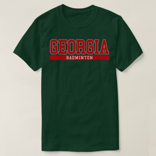 Georgia Badminton T-shirt (Design voorkant)