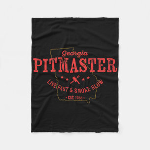 Georgia BBQ Pitmaster voor vlees roken barbecue Fleece Deken