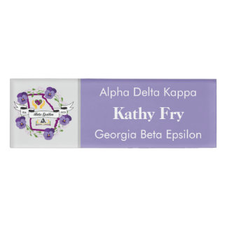 Georgia Beta Epsilon Nametag Sjabloon Naam Tag