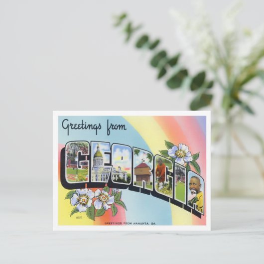 Georgia  Big Letters Briefkaart (Staand voorkant)