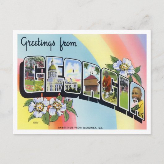 Georgia  Big Letters Briefkaart (Voorkant)