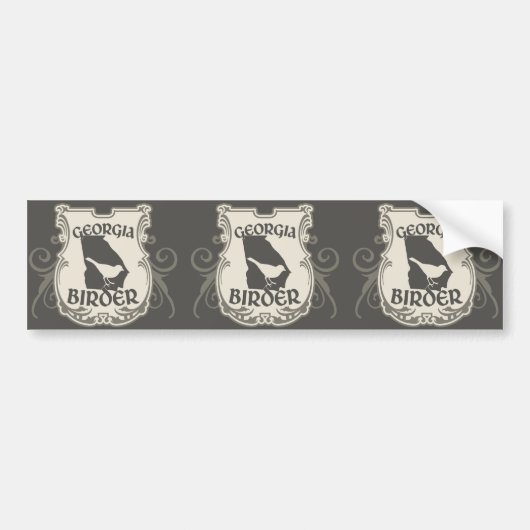 Georgia Birder Bumpersticker (Voorkant)