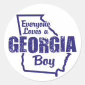 Georgia Boy Ronde Sticker (Voorkant)