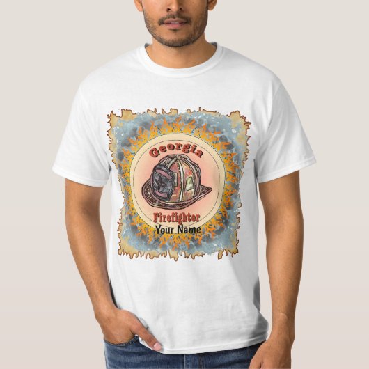 Georgia brandweerman t-shirt (Voorkant)