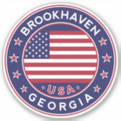 Georgia, BROOKHAVEN Sticker (Voorkant)
