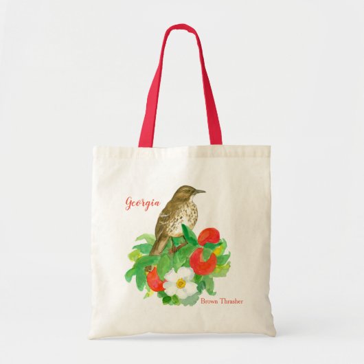 Georgia Brown Thrasher Cherokee Roos Tote Bag (Voorkant)