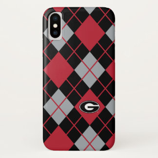 Georgia Bulldogs Logo | Argyle Pattern Case-Mate iPhone Case