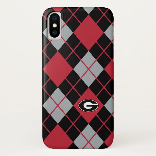 Georgia Bulldogs Logo | Argyle Pattern Case-Mate iPhone Case (Achterkant)