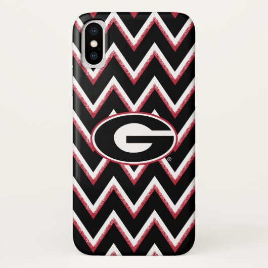 Georgia Bulldogs Logo | Chevron Pattern Case-Mate iPhone Case (Achterkant)