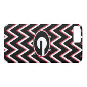 Georgia Bulldogs Logo | Chevron Pattern Case-Mate iPhone Case (Achterkant (Horizontaal))