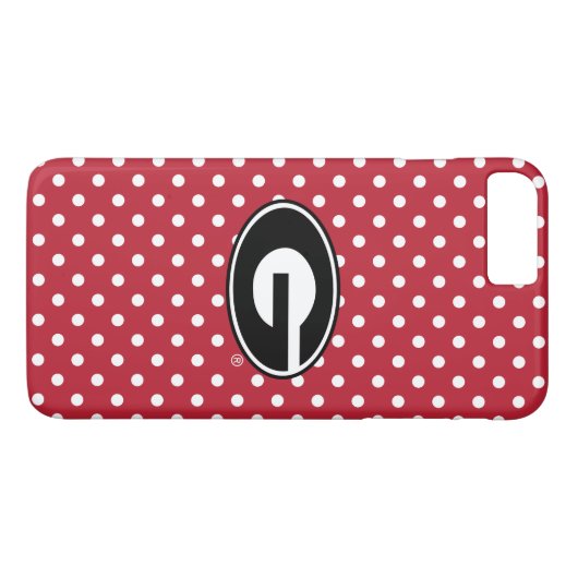 Georgia Bulldogs Logo | Polka Dot Pattern Case-Mate iPhone Case (Achterkant (Horizontaal))