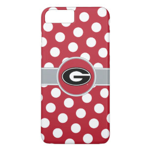 Georgia Bulldogs Logo   Polka Dots iPhone 8/7 Plus Hoesje