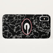 Georgia Bulldogs Logo | Zwarte marmer Case-Mate iPhone Case (Achterkant (horizontaal))