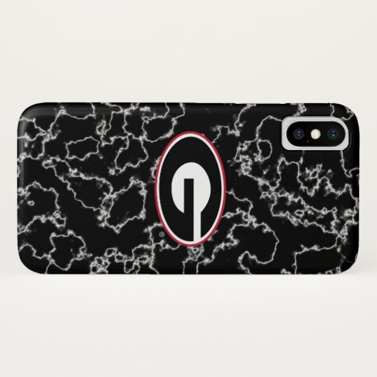 Georgia Bulldogs Logo | Zwarte marmer Case-Mate iPhone Case (Achterkant (horizontaal))