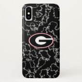 Georgia Bulldogs Logo | Zwarte marmer Case-Mate iPhone Case (Achterkant)