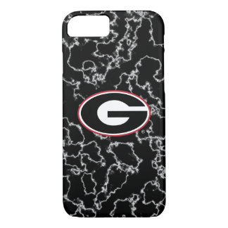 Georgia Bulldogs Logo | Zwarte marmer iPhone 8/7 Hoesje