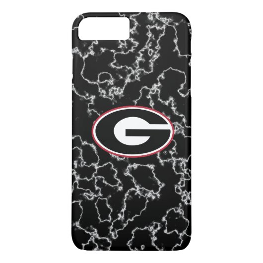 Georgia Bulldogs Logo | Zwarte marmer Case-Mate iPhone Case (Achterkant)