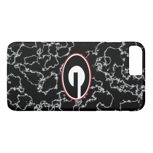 Georgia Bulldogs Logo | Zwarte marmer Case-Mate iPhone Case (Achterkant (Horizontaal))