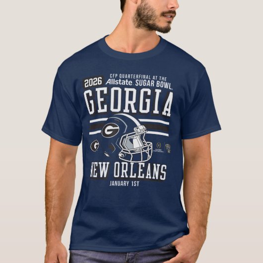 Georgia Bulldogs Sugar Bowl CFP Quarterfinal 20252 T-shirt (Voorkant)