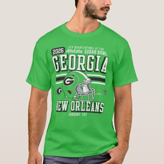 Georgia Bulldogs Sugar Bowl CFP Quarterfinal 20252 T-shirt (Voorkant)
