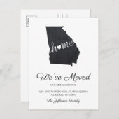Georgia Chalkboard State Kaart Verhuizen Briefkaar (Voorkant / Achterkant)