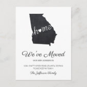 Georgia Chalkboard State Kaart Verhuizen Briefkaar (Voorkant)