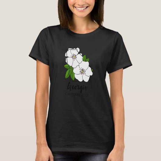 Georgia Cherokee Roos Flower T-shirt (Voorkant)