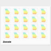 georgia chill fade vierkante sticker (Vel)