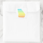 georgia chill fade vierkante sticker (Tas)